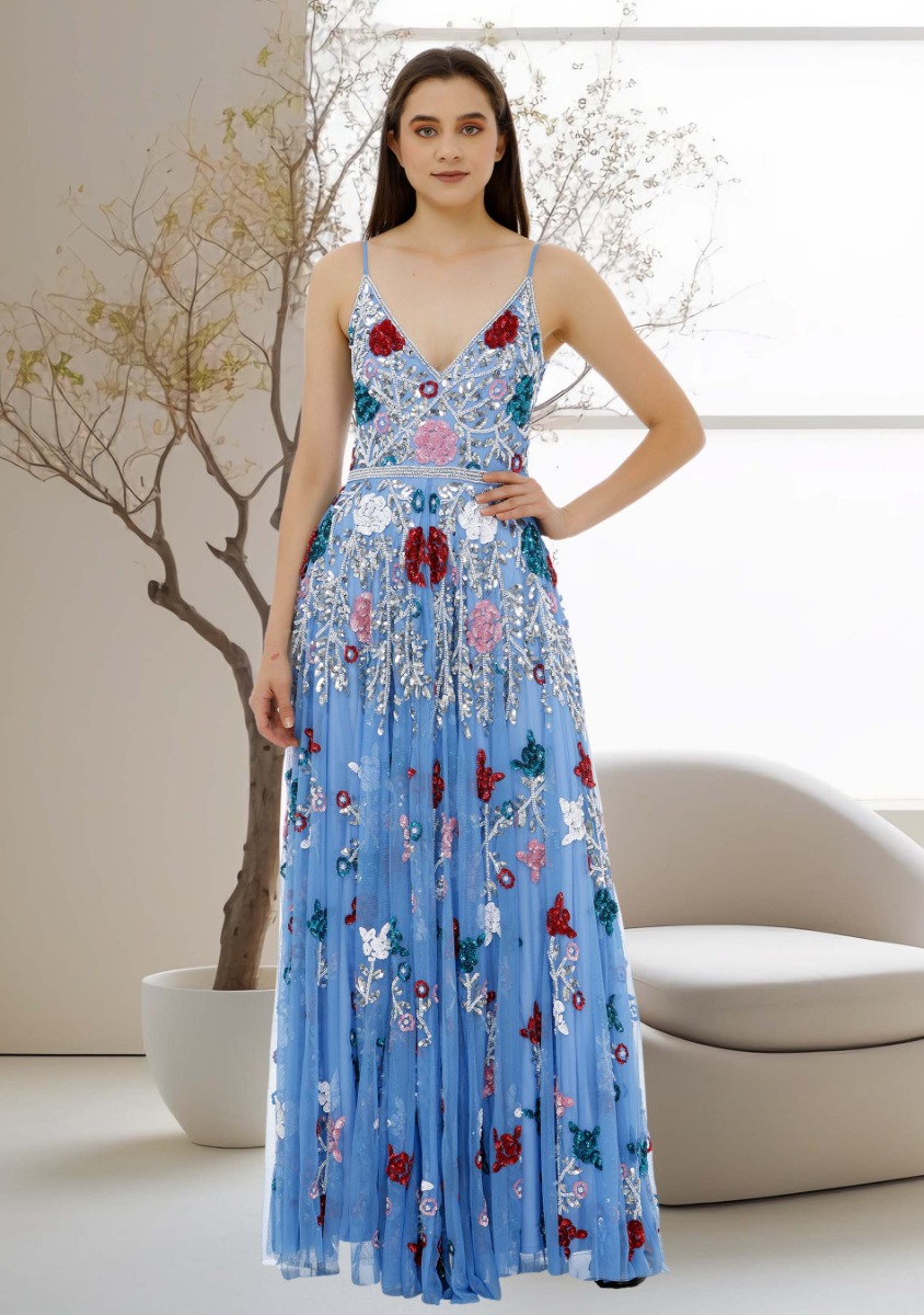 KAYRA LONG DRESS (DENIM)